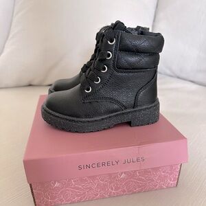 Sincerely Jules Black combat boots | NWT | toddler 7C